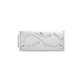 Nomination COMPOSABLE GLAM DOUBLE Element aus Edelstahl, mit Cubic Zirkonia verziert (01_(I love u like this))